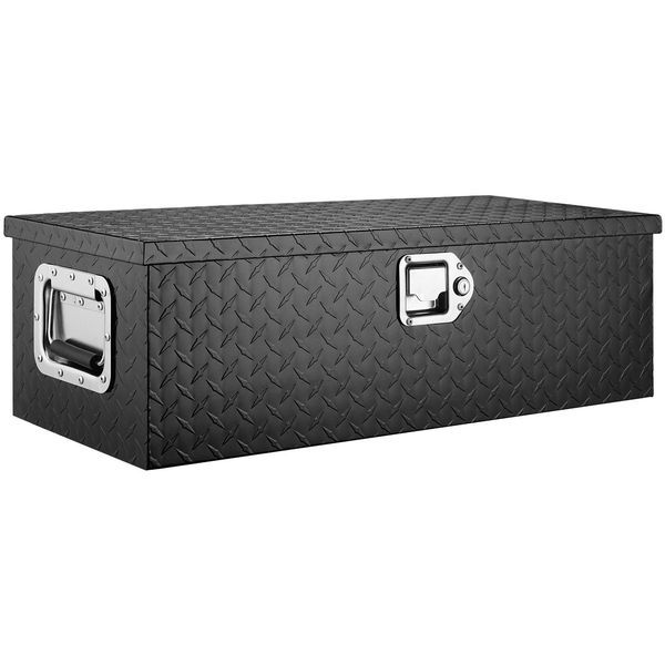 Heavy Duty Aluminum Truck Bed Tool Box, Diamond Plate Tool Box With Side Handle And Lock Keys, Storage Tool Box Chest Box Organizer For Pickup, RV,_voghion.com
