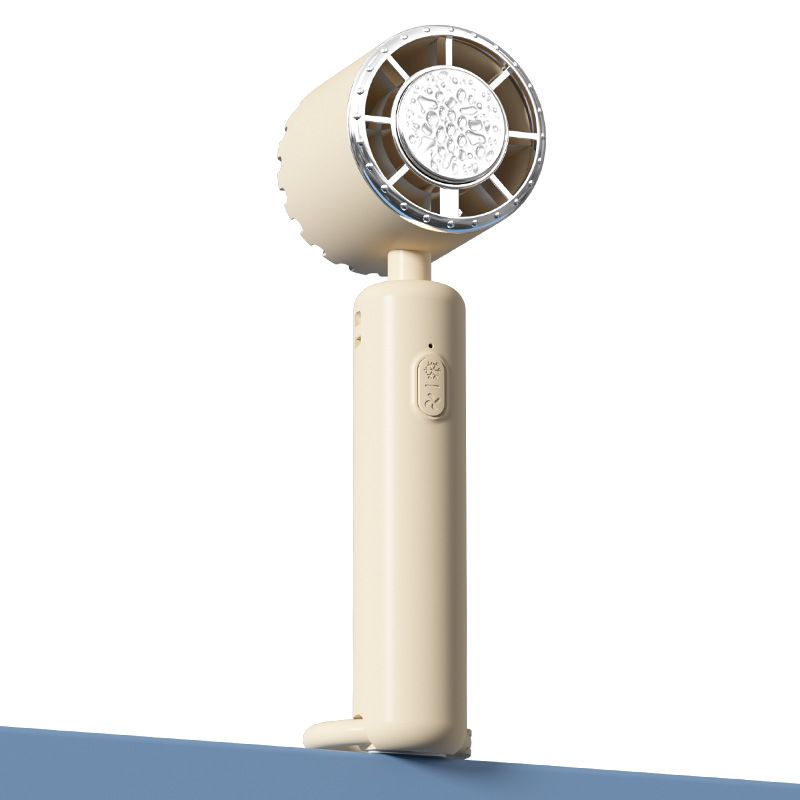 Ice Cooling Handheld Fan - High-Speed Turbo USB Rechargeable With Digital Display, Portable For Office & Outdoor_voghion.com