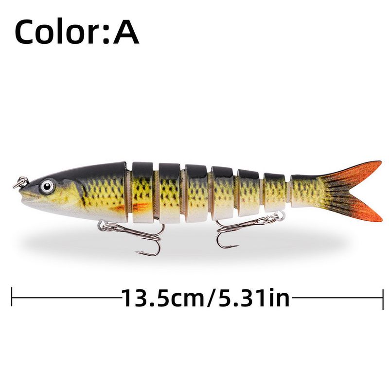 Çok Bölmeli Loach Biyonik Seti Uzun Atışlı Yavaş Batışlı 13,5 cm 17 g Gerçekçi 8 Bölmeli Sert Yem Balıkçılık Yemi_voghion.com
