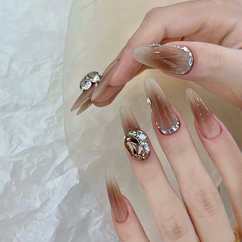 Handgemachte Wearing Diamonds Gradual Advanced Enhancement 10 Stück, Größe abnehmbar, weibliche Nageltabletten_voghion.com