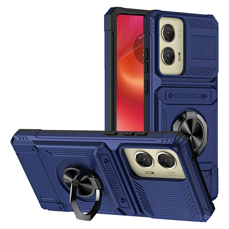Hülle Fusion Pro mit magnetischem Kartenhalter und gedrehtem Ringständer für Motorola Edge 50 Ultra Cover_voghion.com