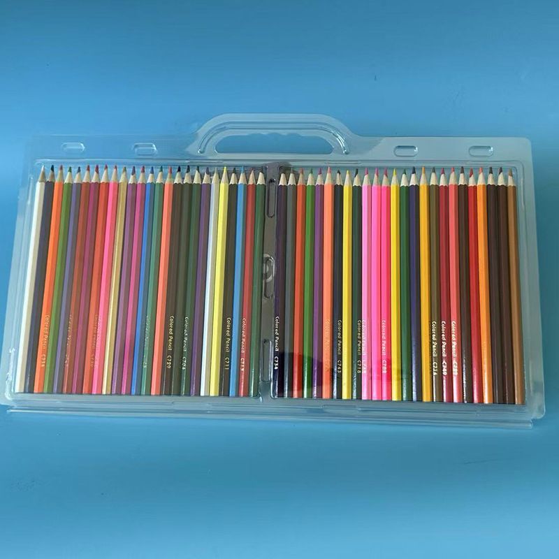 Lápis de cor profissionais com 50 cores para artistas, estudantes e crianças - Lápis de arte de madeira vibrantes, suaves e premium para desenhar, esboçar e colorir_voghion.com