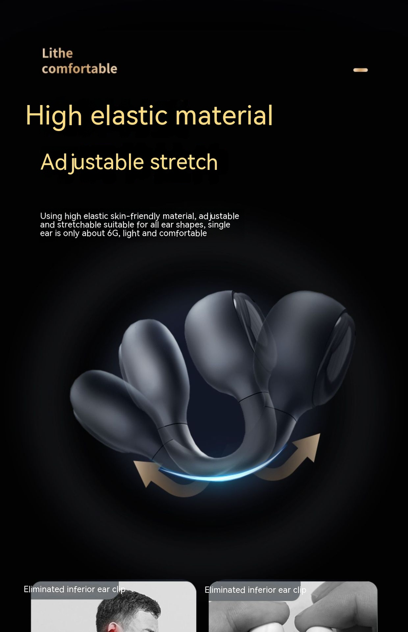 2023 Neue kabellose Bluetooth-Ohrhörer mit Knochenleitung zum Anklipsen zur Geräuschreduzierung und zum Laufen ohne In-Ear-Funktion, Huaqiangbei_voghion.com