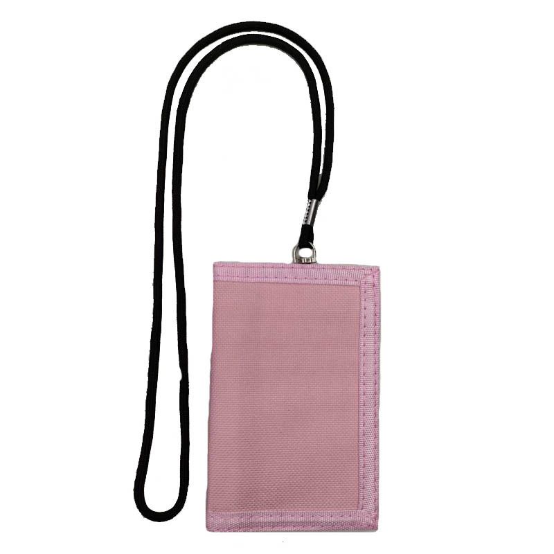 Carteira masculina de lona com cordão, zíper, bolso, clipe, chaveiro dobrável, compartimento para cartão, bolsa para dinheiro_voghion.com