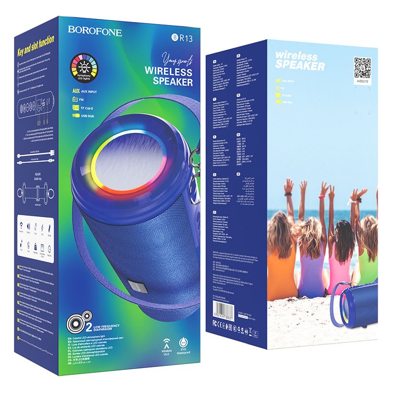 Festival de musique BR13 haut-parleur Bluetooth coloré Portable sangle de sport de plein air Audio sans fil FM nouveau_voghion.com