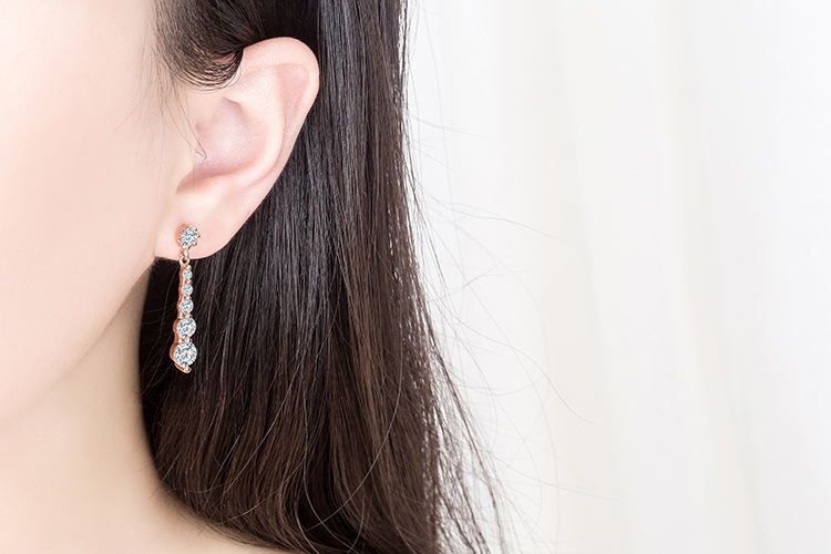 Earrings water drop zircon ear wire simple temperament female earrings_voghion.com