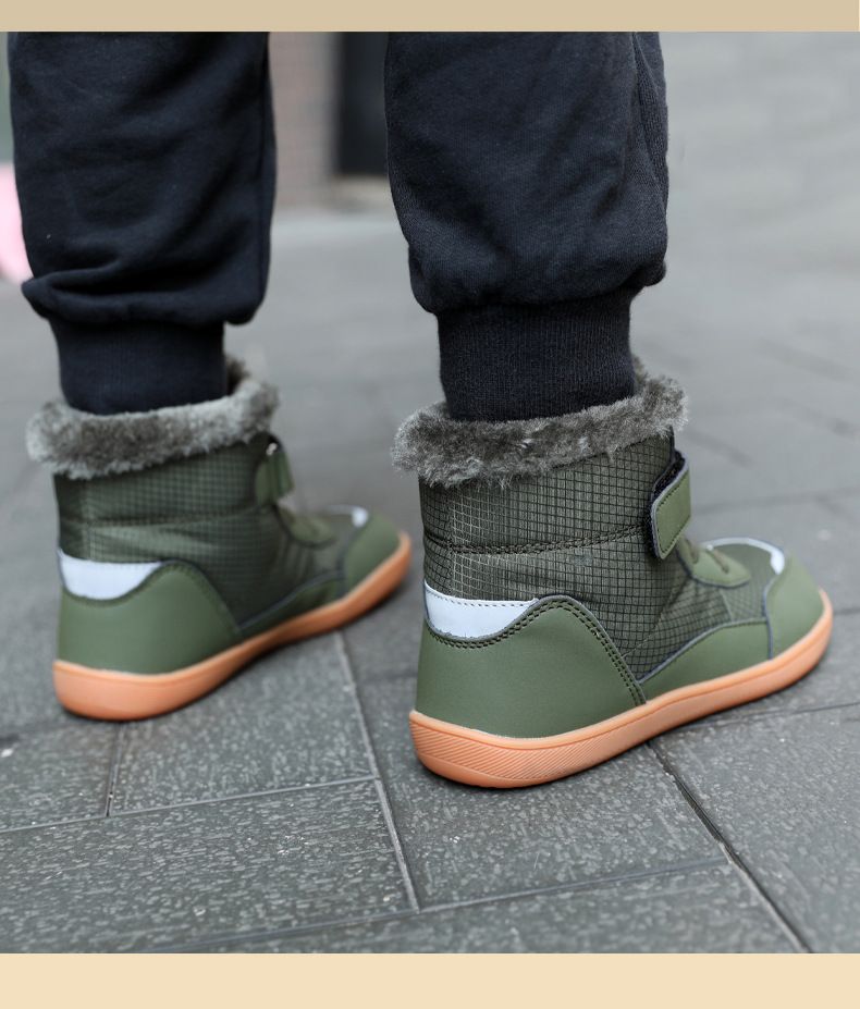 Ski Boots Winter New Children's High Top Plus Velvet Thickened Wide Head Cotton Shoes Outdoor Warm Snow Boots_voghion.com