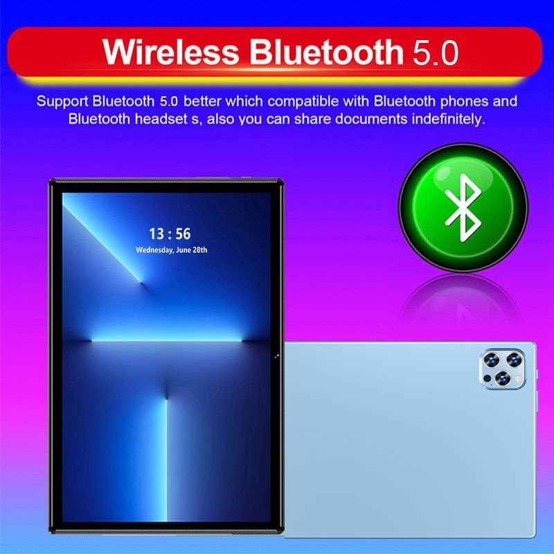 10,1-Zoll-Android-Tablet mit 4G Dual-SIM, 32 GB Speicher, IPS-Bildschirm und GPS-Navigation – ultradünnes Metallgehäuse, fluoreszierendes Grün/Blau/Silber_voghion.com