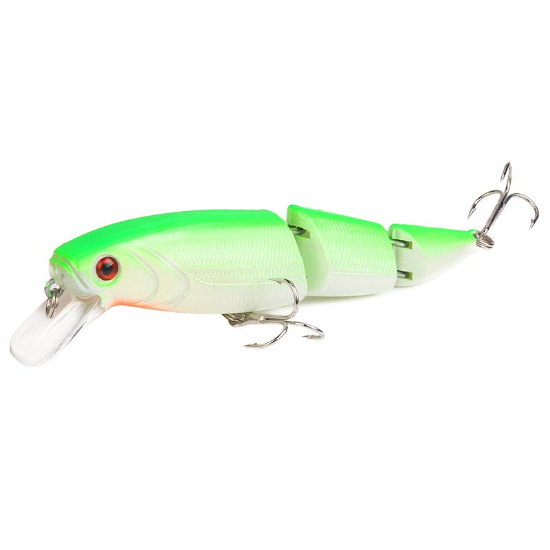 8 Colors Colorful Three Section Lure Bait 11.5cm/15g Simulation Hard Bait Minnow Bait Outdoor Fishing Gear Products_voghion.com