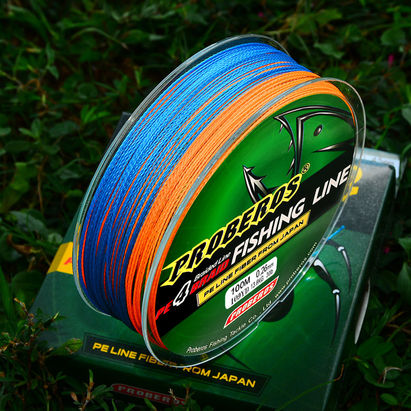 100m Strong Horse 4-strand Multicolor Braided PE Fishing Line 0.4-10#Green Label 6-100LB_voghion.com