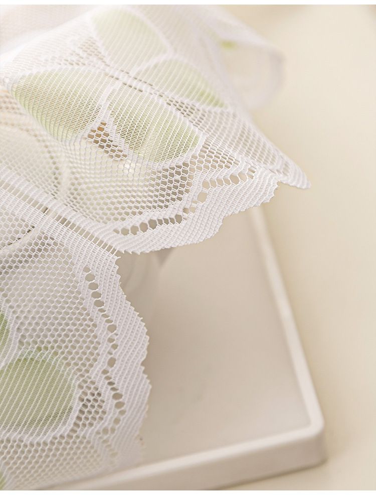 Elegant Lace Door Curtain With Butterfly Embroidery - Sheer Semi Curtain For Bedroom, Study, Bathroom (3 Sizes, 4 Colors)_voghion.com