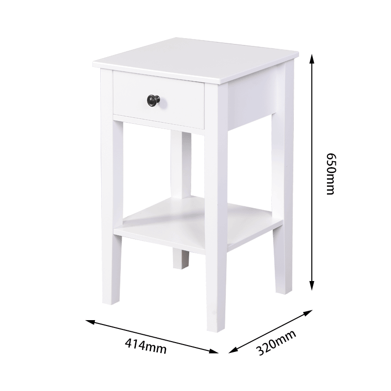 Wooden Nightstand With A Drawer,Storage End Table For Bedroom,Bathroom,Livingroom_voghion.com