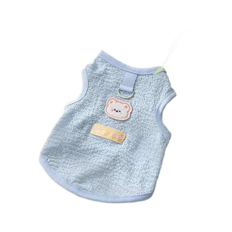 Clothes Summer Breathable Leash-compatible Ragdoll Golden Gradient Short-legged Cat Pet Dog Mesh Anti-shedding Vest_voghion.com