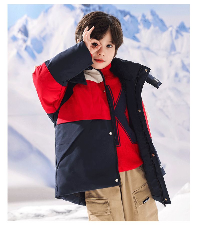 "Premium Kids Down Jacket For Boys & Girls - Warm Mid-Length Winter Coat With Stylish Design, Available In Multiple Colors & Sizes (110-170cm)"_voghion.com