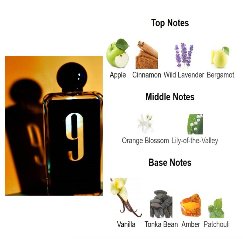 100 ml 3,4 fl oz 9PM herreparfyme, langvarig gourmet orientalske noter Cologne, Eau de Parfum, Feronomas parfyme for menn_voghion.com