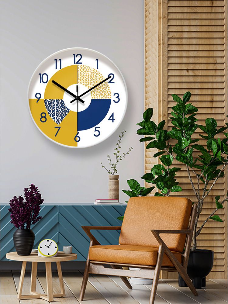 Yipula 7017 Leise, einfache nordische, moderne, kreative Wanduhr für das Wohnzimmer zu Hause_voghion.com