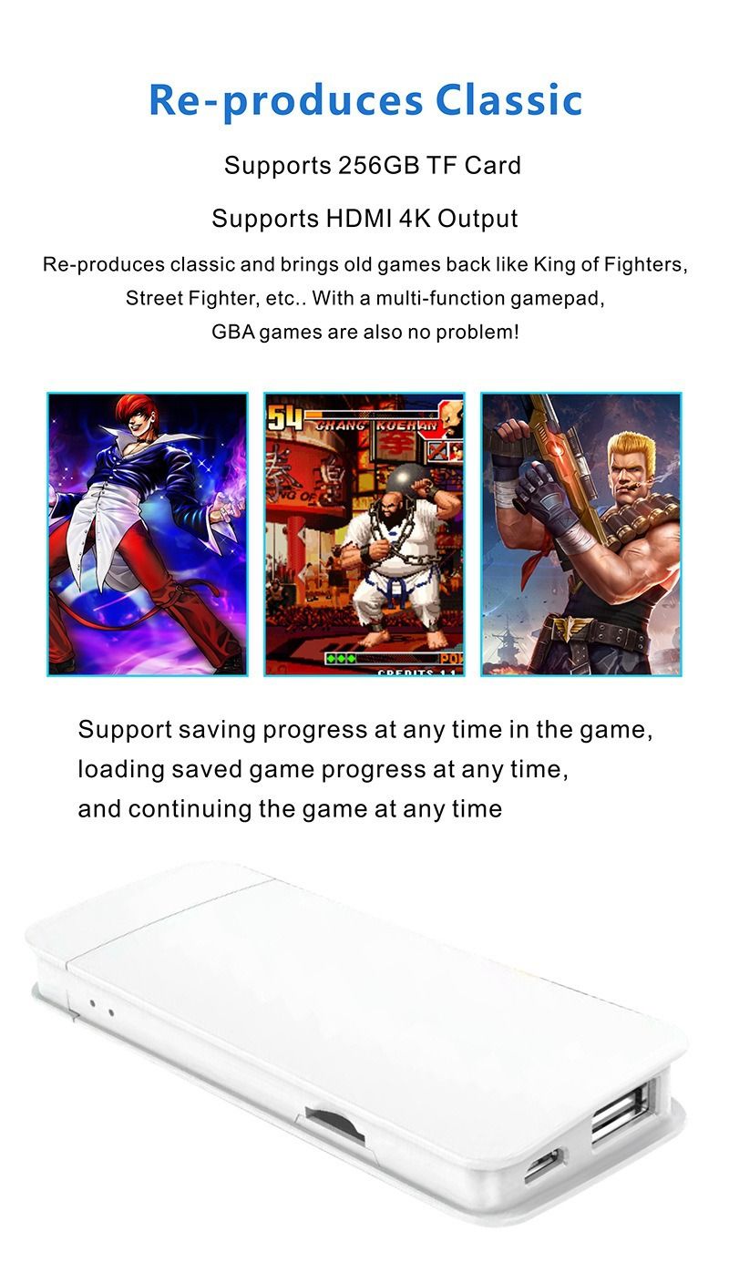 Home M15 wireless 2.4G arcade ad alta definizione PS1 mini console di gioco controller U-Bao P5_voghion.com