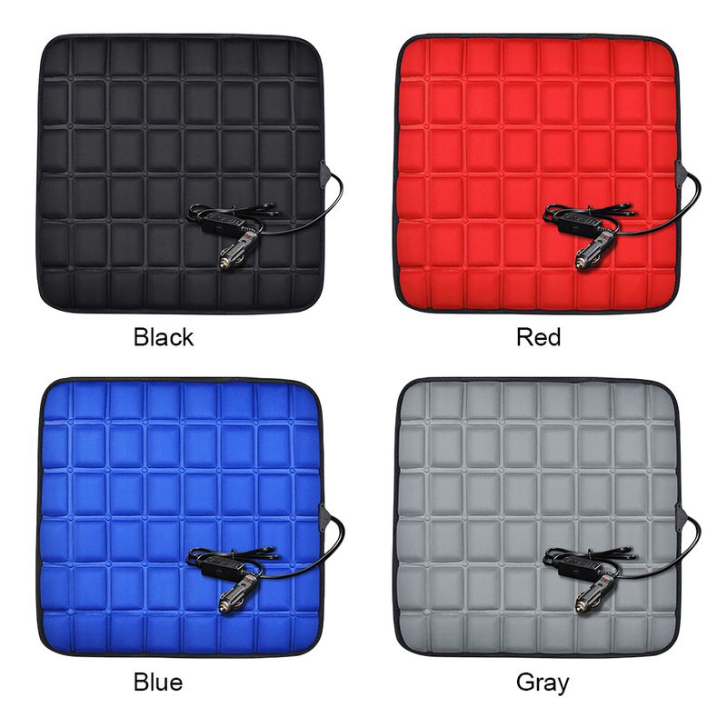 12V Heated Cover Electric Heating Pad Front Cushion Adjustable Temperature Universal Winter Car Seat Covers Warmer_voghion.com