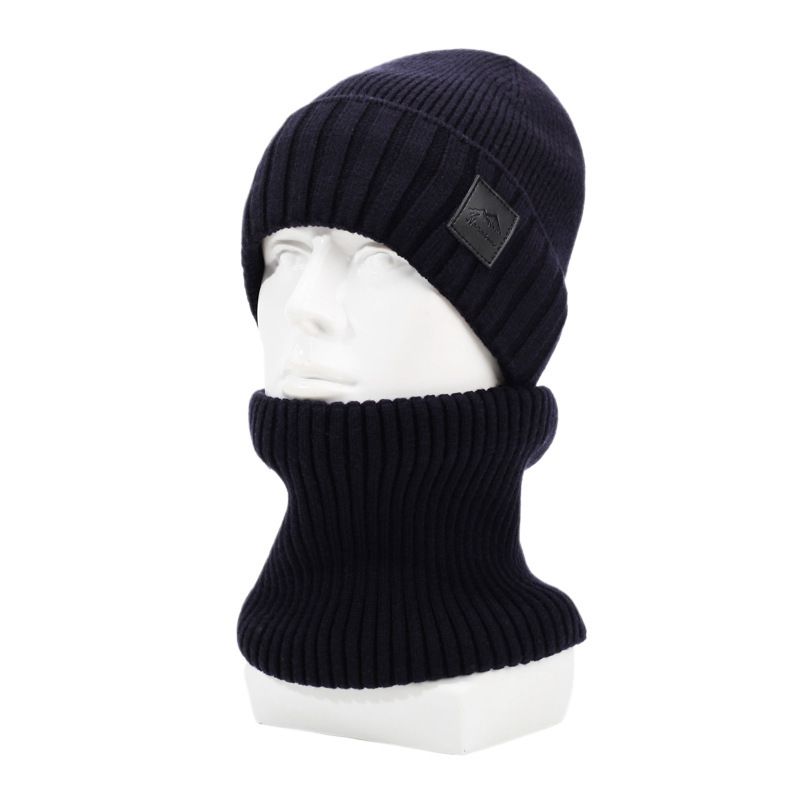 Ski-Winter-Kälteschutz, warm, Kerngarn, gestrickte Wolle, Herren und Damen, plus Samt-Gehörschutz, winddichter Kopfwickelhut_voghion.com