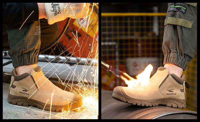Bottes de travail de randonnée pour hommes, bottes tactiques légères à enfiler, imperméables, militaires d'extérieur, chaussures de sécurité antidérapantes_voghion.com
