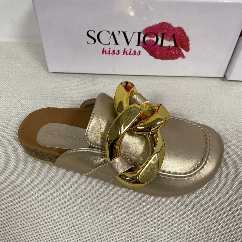 Ženski čevlji, novi Baotou, udobni ženski copati z mehkim podplatom in zlato verižico_voghion.com