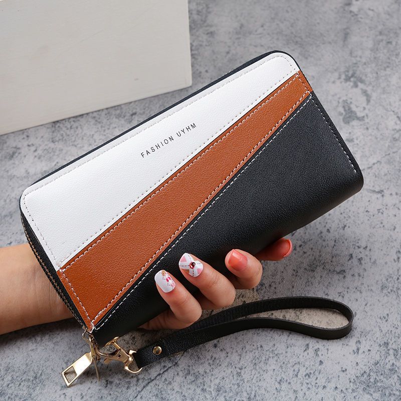 Yeni Çift Katmanlı Fermuarlı Cüzdan Kadın Moda Kızlar Kore Madeni Para Cüzdanı Trend Cep Telefonu Tutan Küçük Çanta_voghion.com