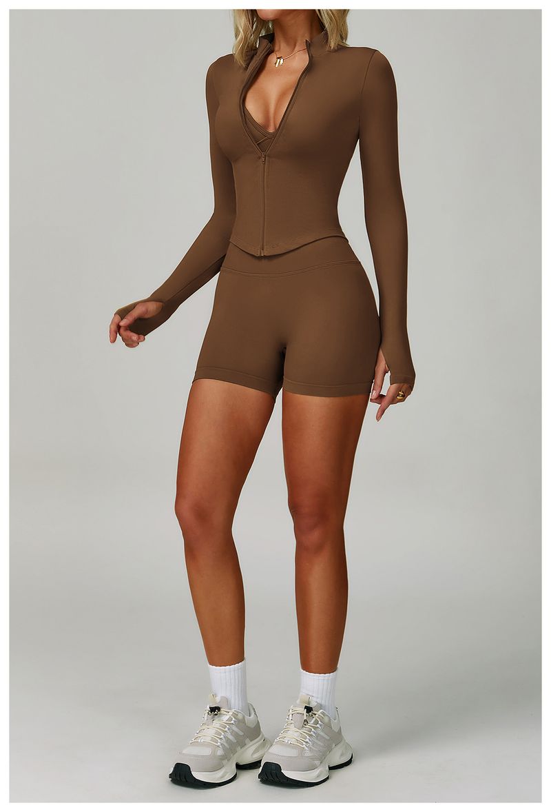 Naadloze yogaset met hoge taille - 3-delige workoutoutfit voor dames, vochtafvoerend en buikcontrole, perfect voor hardlopen, sportschool en buitenactiviteiten_voghion.com
