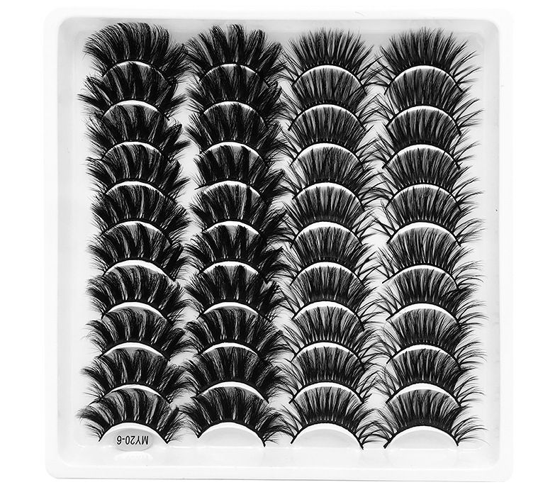 European and American double eyelids fluffy and thick curly mink hair false eyelashes thickened not easy to lose eyelashes_voghion.com