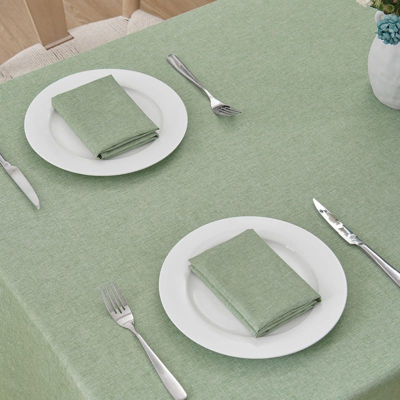Nuovo prodotto: decorazioni per feste di compleanno, composizioni, accessori, lino tinta unita verde erba, impermeabile e resistente all'olio_voghion.com