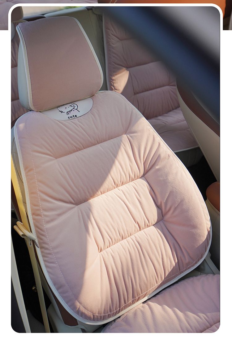 Autos & Motorräder Daunentextur verdicktes Autositzkissen Winter kurzer Plüsch warm weich Göttin Stil Cartoon süßes Winter High-End-Gefühl_voghion.com
