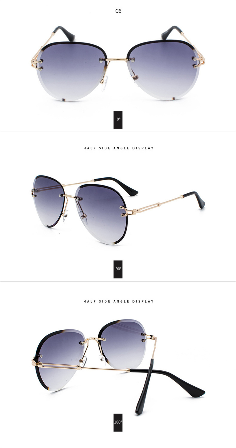 Zilead Randlose Metall Sonnenbrille Mode Farbverlauf Sonnenbrille Frauen Vogue Lunette De Soleil Femme Vintage Zonnebril_voghion.com
