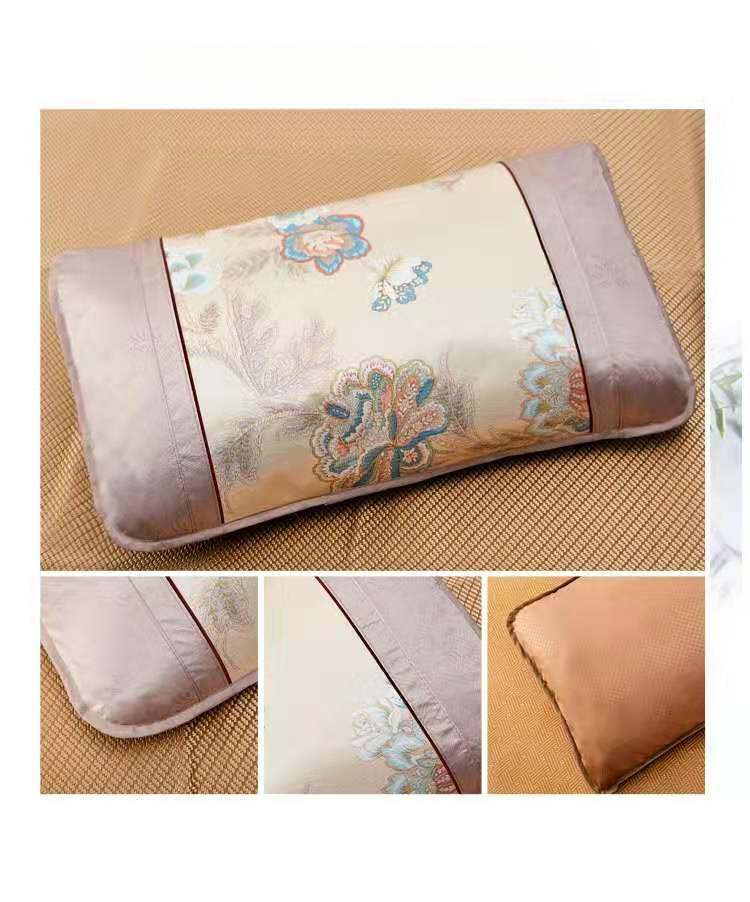 Cooling Ice Silk Vine Core Cover Summer Cool Single Bamboo Pillowcase Adult Pillow Towel Mat Pair_voghion.com
