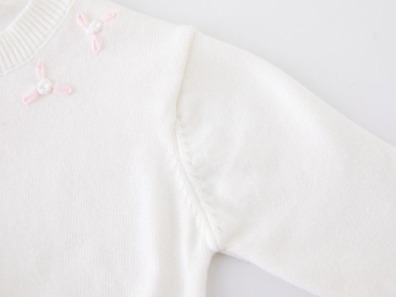 Handgehäkelte Strickjacke mit Blumenmuster für Babys und Kinder, weicher Strickpullover mit Rundhalsausschnitt, eleganter Prinzessinnen-Stil, Rot/Grau/Apricot – 90 cm bis 140 cm_voghion.com