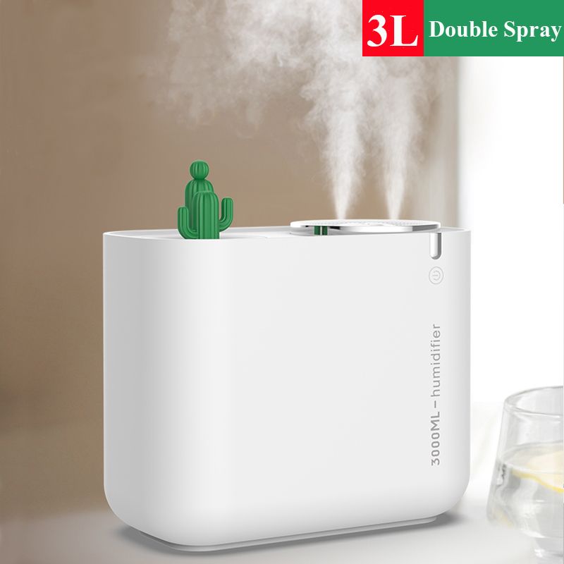 3000ml USB-Luftbefeuchter Große Kapazität Doppeldüse Ultraschall Cool Humidificador Aroma Diffusor für Home Mist Maker Fogger_voghion.com