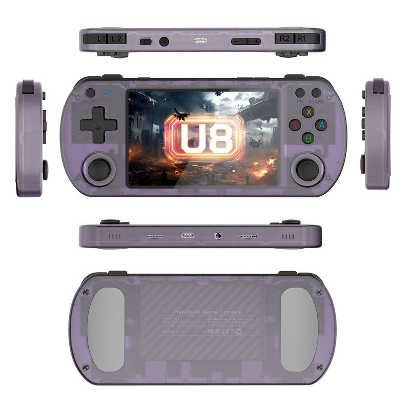 U8 Retro Handheld Game Console - 4.0 Inch IPS Screen, Open Source Linux System, Portable Gaming Device For Classic Games_voghion.com
