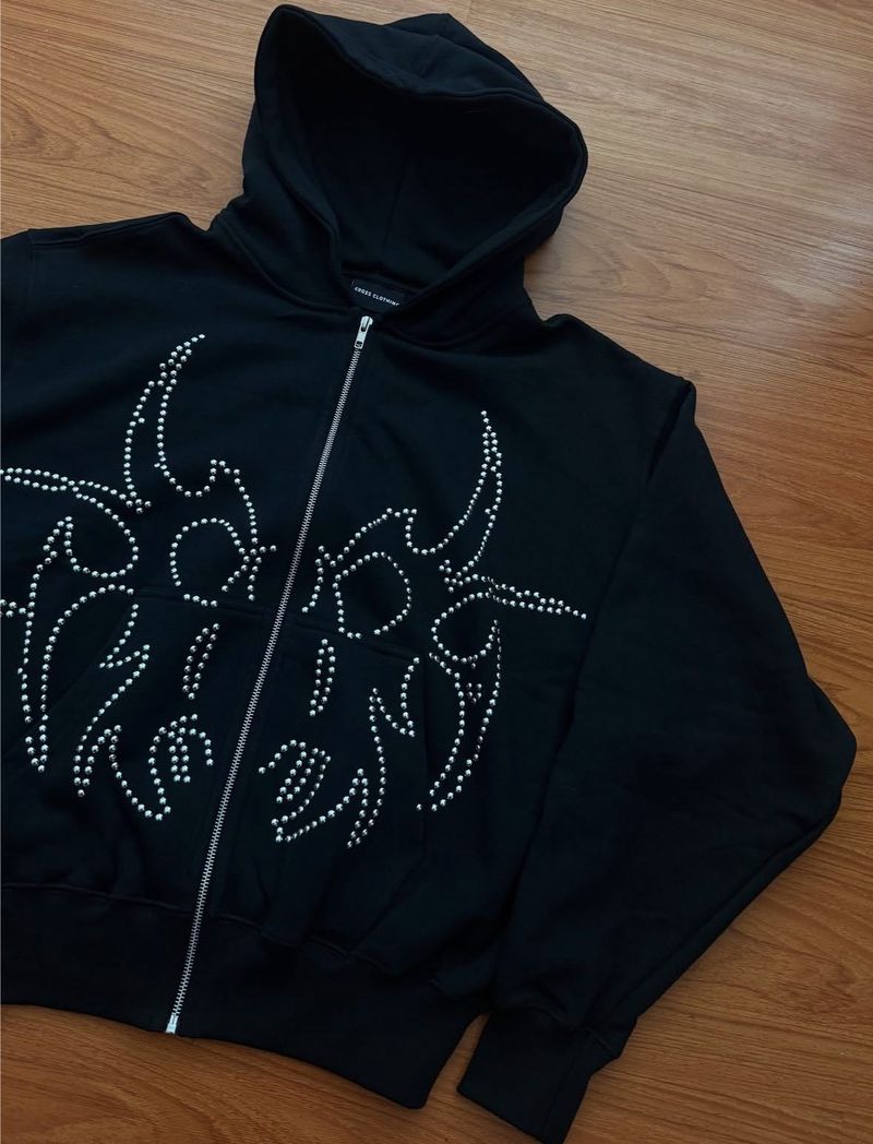 Felpa con cappuccio e cerniera da uomo, stile hip hop, stile street, stile hot, stile gotico, stile casual, unisex_voghion.com