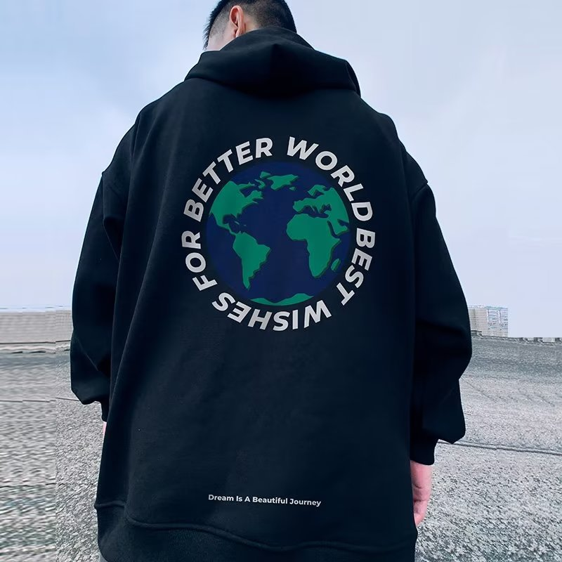 Oversize autumn winter loose and oversized hooded plush zippered cardigan, chubby hoodie, men's trendy jacket_voghion.com
