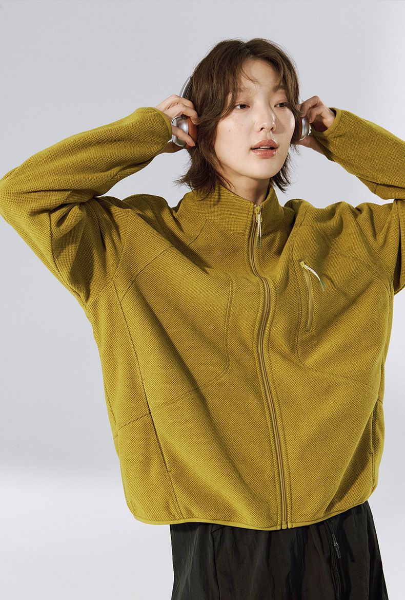 Suéter de invierno 2025 para hombre, chaqueta deportiva de forro polar para exteriores, con cuello alto, cremallera y calefacción de nido de abeja._voghion.com