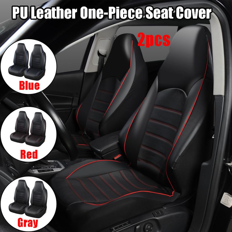 Coprisedile posteriore alto universale in pelle PU da 2 pezzi, adatto per la maggior parte degli accessori per sedili di auto, camion e SUV._voghion.com