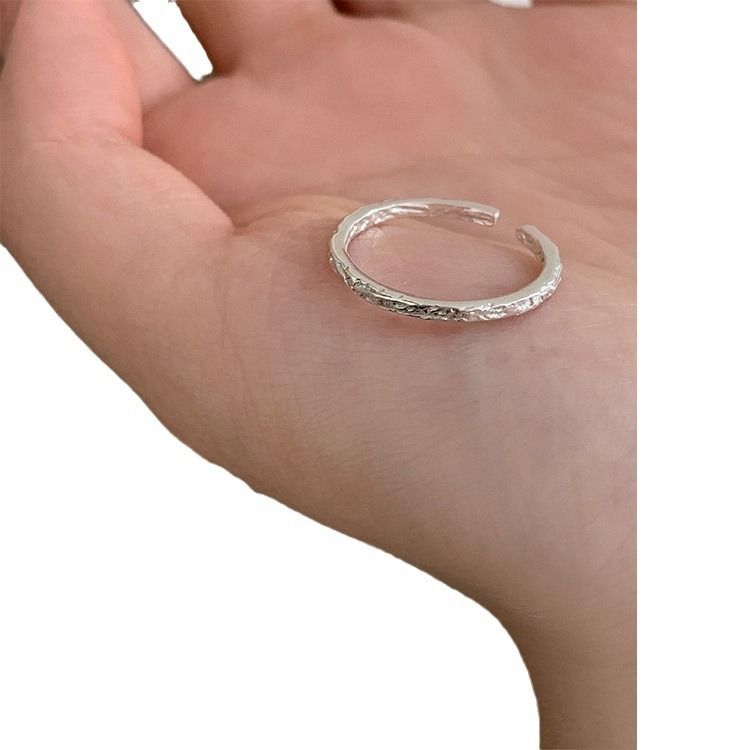 Korean New INS For Women Fish Scale Round Index Finger Accessory Niche Design Tail Stackable Plain Ring_voghion.com