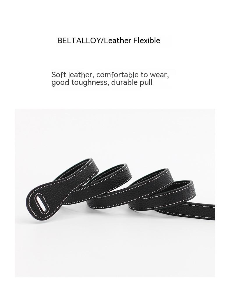 Cintura decorativa da donna annodata 2023 senza cintura da punzonatura, gonna abbinata in vera pelle, cintura sottile alla moda e versatile,_voghion.com