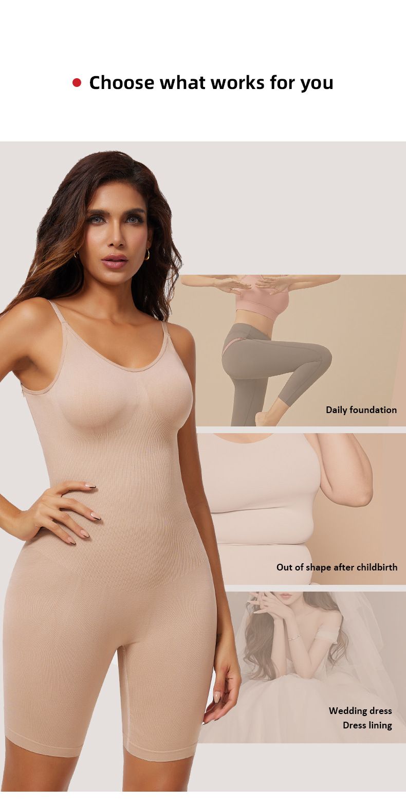 Shapewear-Bodysuit in Übergröße, postpartale Hüftstraffung, nahtlose Shapewear, Damenkorsett, Ganzkörper-Sling, Bauchstraffung, Bodysuit_voghion.com
