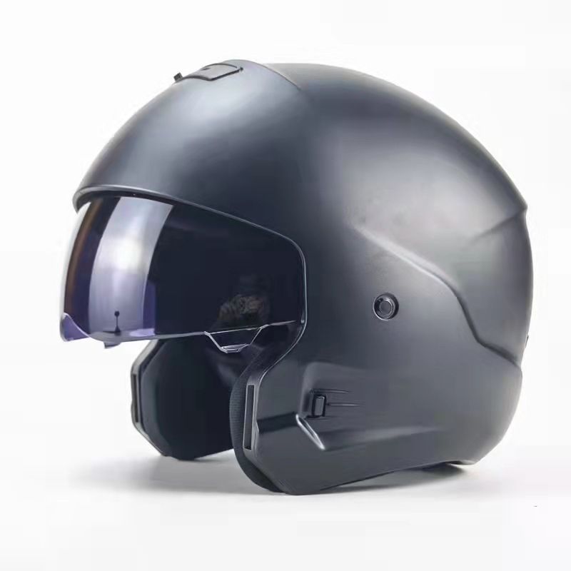 Samurai Black Scorpion Herr Kombinationshelhjälm Four Seasons Mech Battle Damage_voghion.com