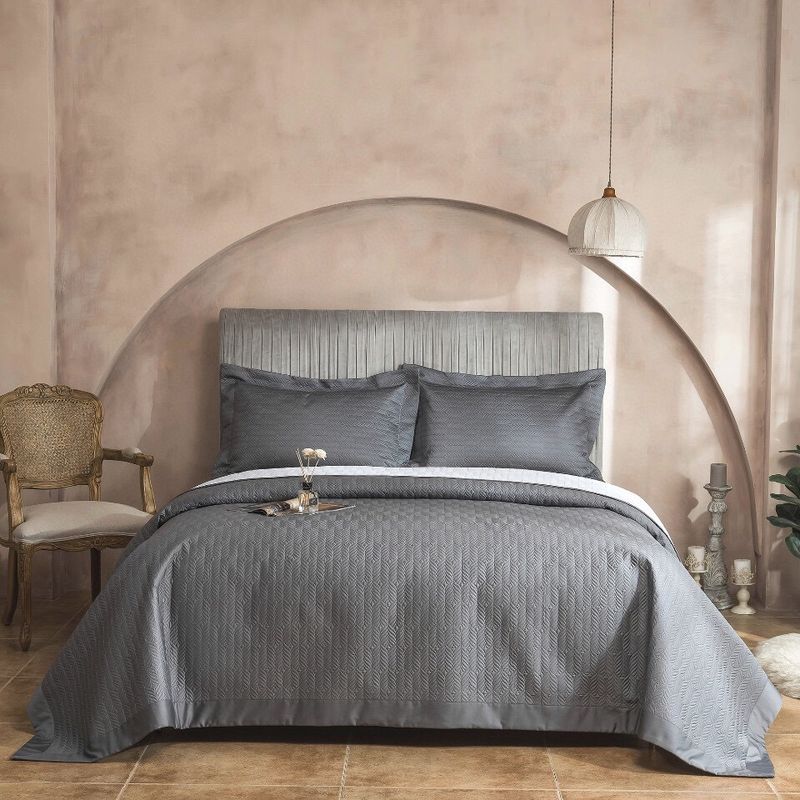 Copriletto in cotone di alta qualità, 100 pezzi, set da tre pezzi, trapuntato in cotone a fibra lunga, lenzuolo trapuntato in puro cotone, trapuntato da 1,8 m._voghion.com