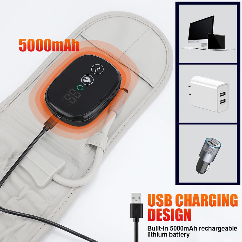 Iatable Red Light Aquecimento Vibração Massagem Airbag Costas Cintura Suporte Cinto Abdômen Ferramentas de Alívio Da Dor_voghion.com