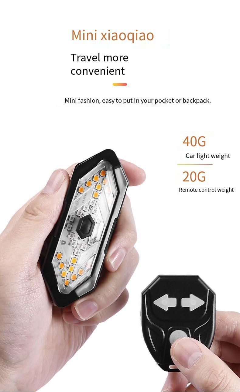Fahrradheck Kabellose USB-Fernbedienung Blinker Mountainbike LED-Warnlicht Wiederaufladbare Reitausrüstung_voghion.com