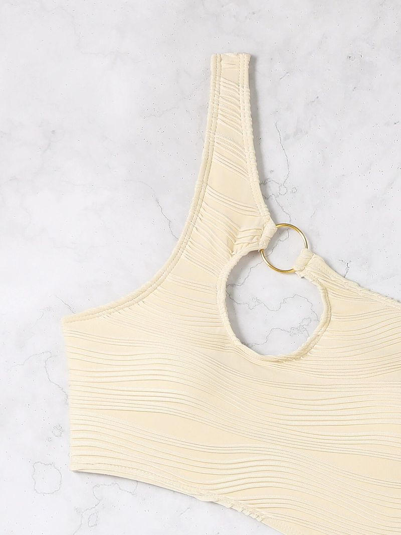 Venta al por mayor del fabricante del traje de baño de una sola pieza del bikini del color sólido atractivo de las mujeres_voghion.com