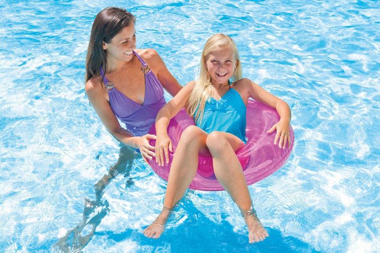 Alter Schwimmring Erwachsenen-Rettungsring Kindersitzring aufblasbarer Schwimmring (grün/rosa/blau)_voghion.com