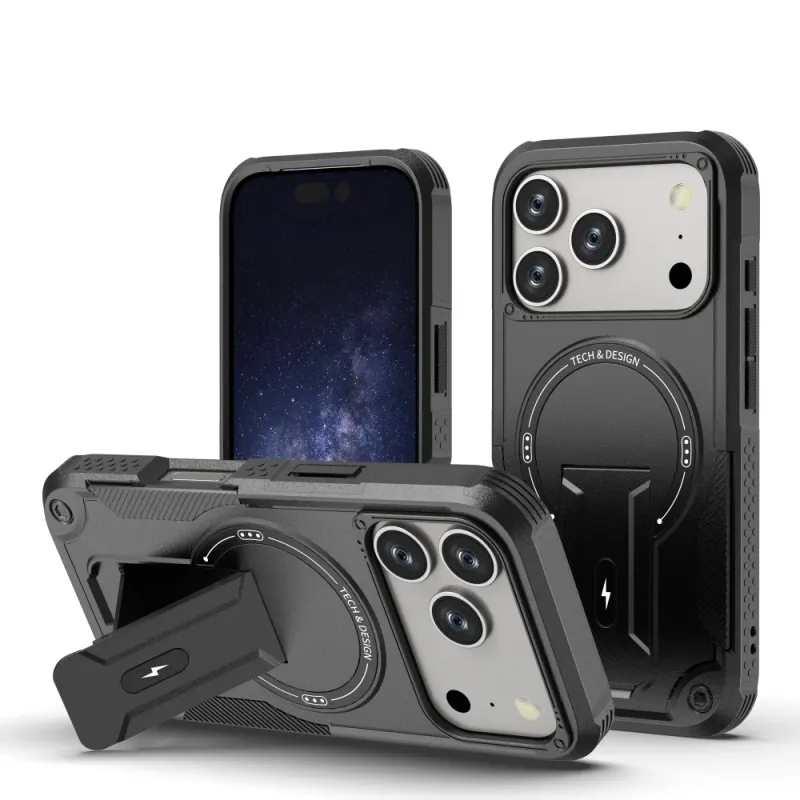 Shockproof Military Grade Armor Kickstand Case For Iphone 17Air 16E 15 14 Plus 13 12 11 Pro Max Charging_voghion.com