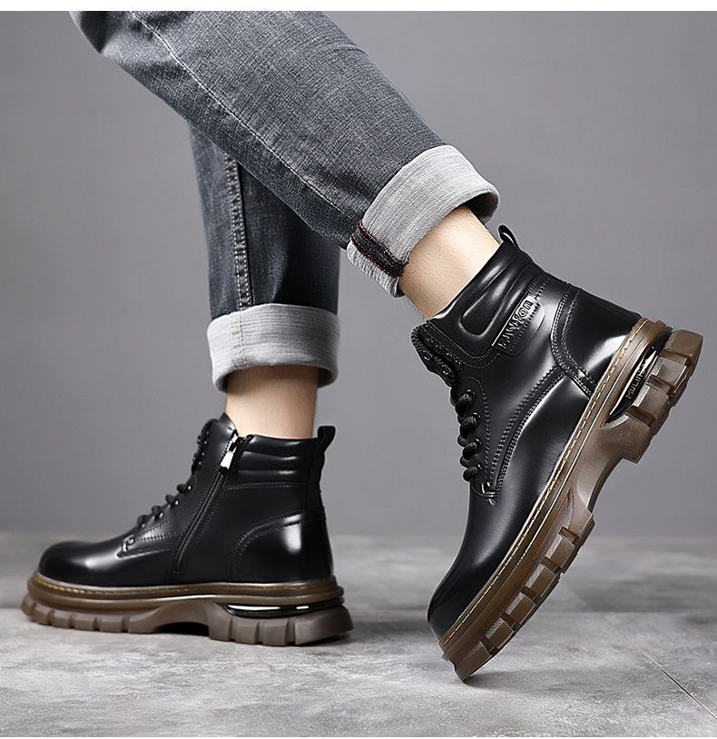 Outdoor Casual dicke Sohlen High Top Schuhe Arbeitskleidung Retro Martin Stiefel_voghion.com